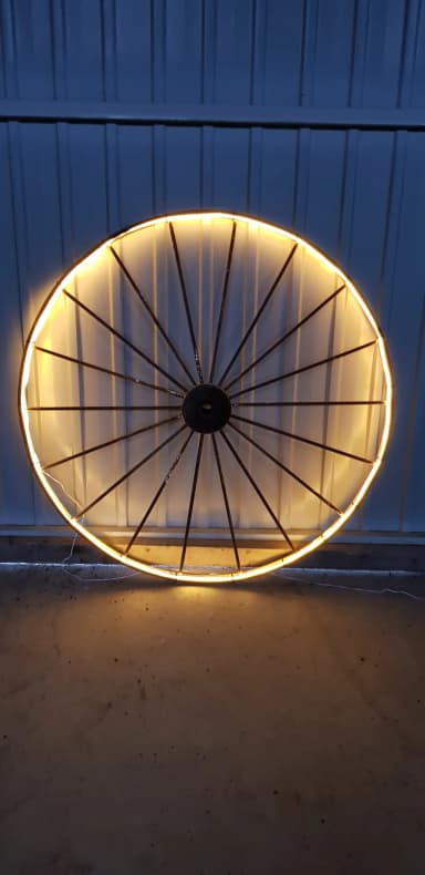 Iron wheel with LED light available