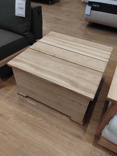 Nauvo Holzkisten-Couchtisch mit viel Stauraum