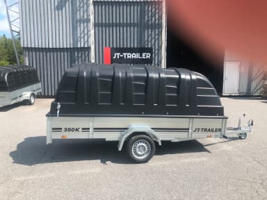 Remolque JT 350x35x150cm con toldo, fabricación finlandesa de calidad