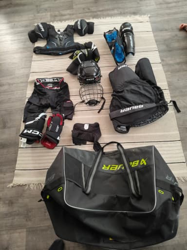 Set de equipamiento de hockey Bauer con bolsa