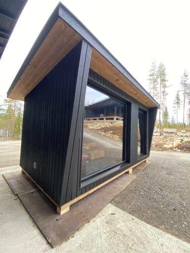 Moderne kompakte 12m² Gartensauna Contiox 1.0