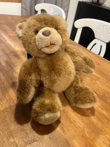 Vintage teddy bear plush toy from the 90s or earlier