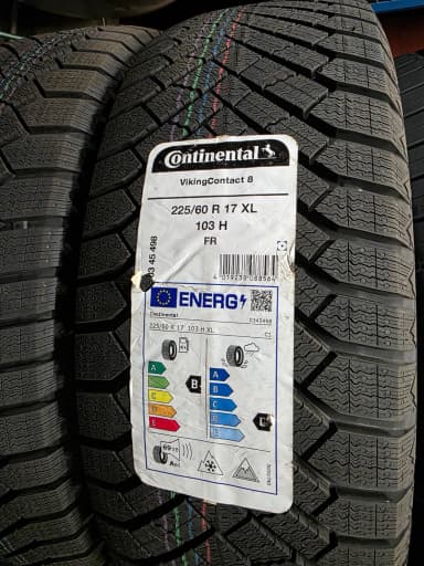 Set of four 225/60R17 Continental VikingContact 8 winter tires
