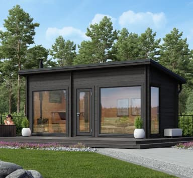 Smartia Aava 15/1D moderne Saunahütte mit geräumiger Sauna