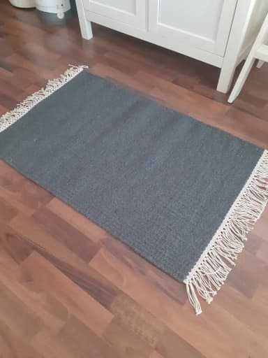 Neuer Ellos Becca Wollteppich 60x90 cm in dunkelgrün-grau