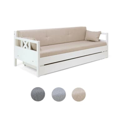 Conjunto de sofá cama Lars de tres plazas con cojines pequeños