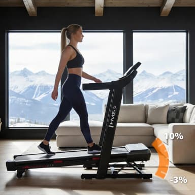 Cinta de correr HMS TERRUN275 con inclinación ajustable positiva y negativa