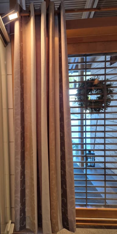 Bonitas cortinas a rayas con tela gruesa