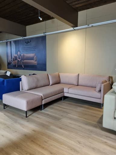 HT Collection Pico Ecksofa in Rose-Stoff 238 x 250 cm