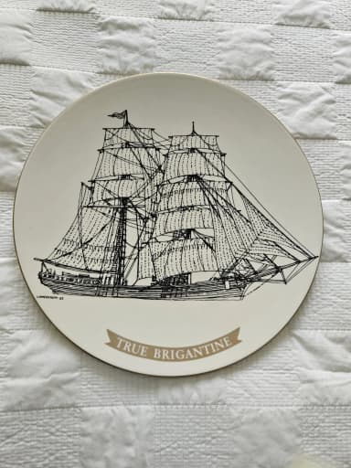 Dekorativer Wandteller 'True Brigantine' von Björn Landström für Arabia