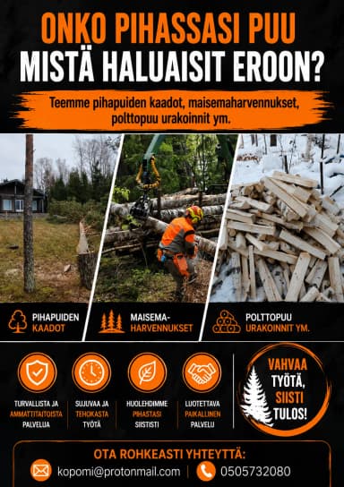 Trabajos de forestal económicos cerca de Joensuu en Carelia del Norte