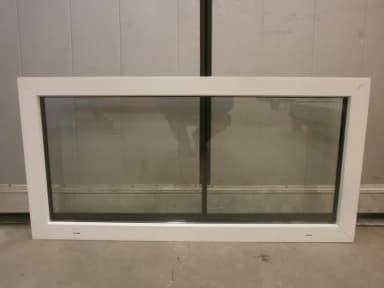 Rehau PVC-Festfenster AK-50 1090x590 mm weiß mit 2K4 Wärmeschutzglas