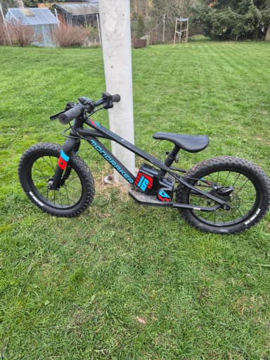 Bicicleta eléctrica infantil con batería nueva y frenos hidráulicos
