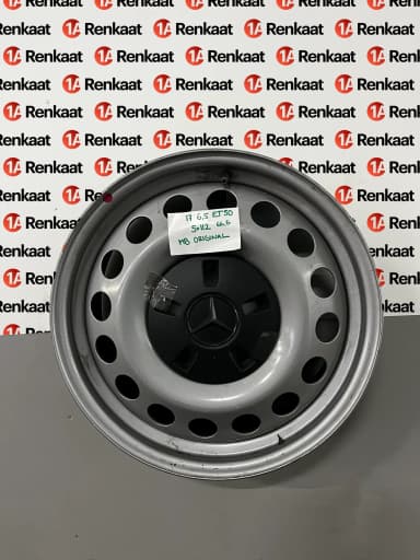 Llantas de acero originales MB usadas 17x6,5 5x112 ET50 66,6 juego de 8
