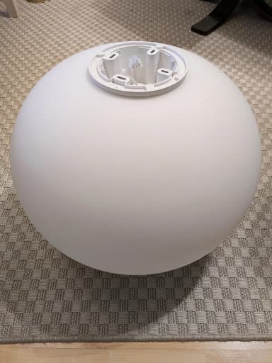 Lámpara de techo blanca Flos Glo-Ball C2 con pantalla de vidrio opalino