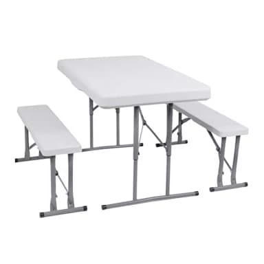 Set plegable de mesa y sillas de camping en HDPE