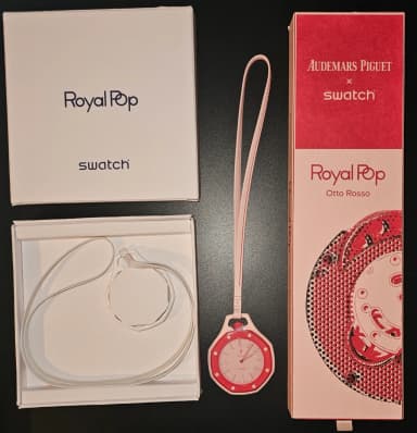 Neue Swatch Royal Pop Audemars Piquet pink mit extra Armband