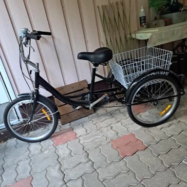 Bicicleta de tres ruedas con neumáticos de 20 pulgadas y 8 velocidades