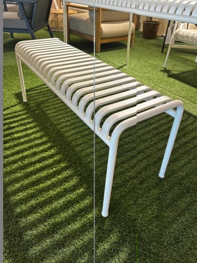 HAY Palissade-penkki kerma valkoinen, 120 cm pitkä