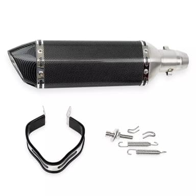 360mm Akrapovic style exhaust silencer with deep sporty sound