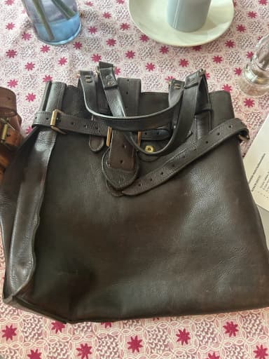 Bolso de cuero Mulberry unisex en buen estado