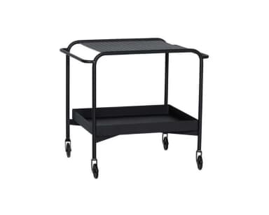 Carro de servicio Hübsch Push negro de metal resistente