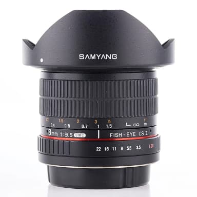 Gebrauchtes Samyang 8mm f/3.5 UMC Fish-Eye CS II Objektiv für Canon EF