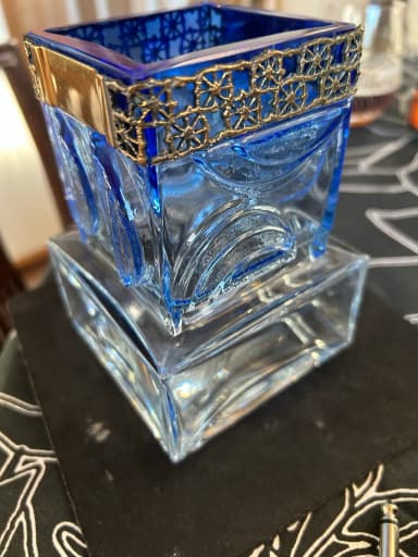Pentti Sarpaneva blaue Vase von 1969 mit Signatur