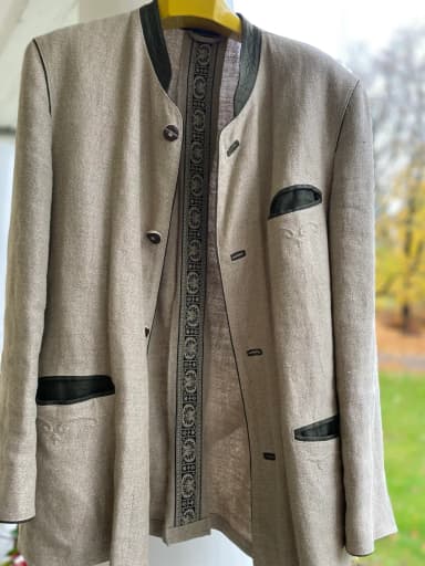 Austrian linen blazer worn once at Oktoberfest