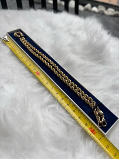 14K 585 gold cordell necklace 43cm length, 5mm width, 11.69g weight