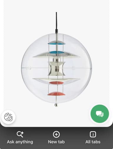 Lámpara colgante Verpan Panton Globe con diseño claro multicolor