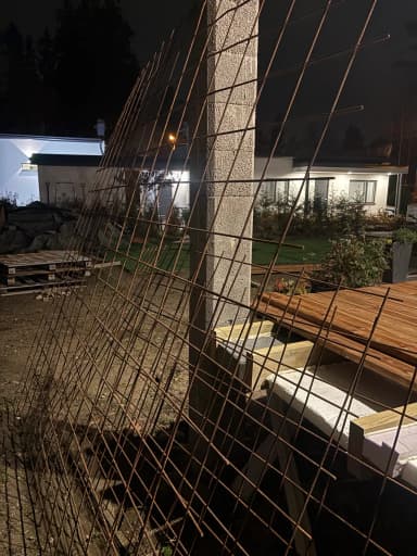 Armeringsnett til utebygg 2,3x5 m med tett maskevidde