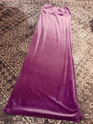 Elegant lilla MEXX velour festkjole størrelse L