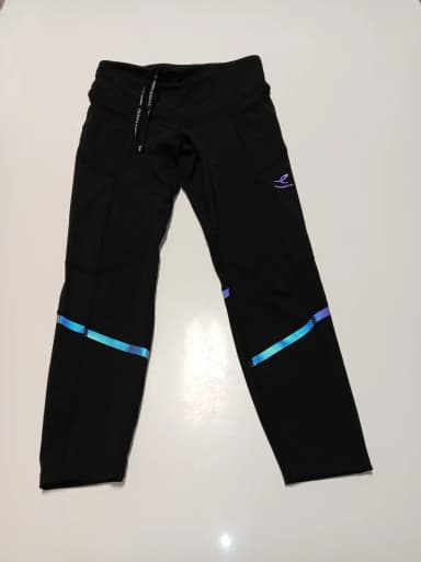 Energetics Dry-Plus Laufleggings Größe 34 in Schwarz