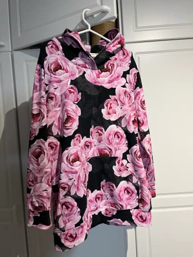 Nellafiina oversized hettejakke-kjole med blomsterprint S/M