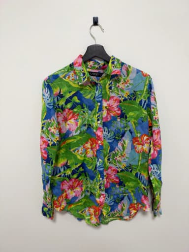 Ralph Lauren Lauren kirjailullinen pellavapaita koko S