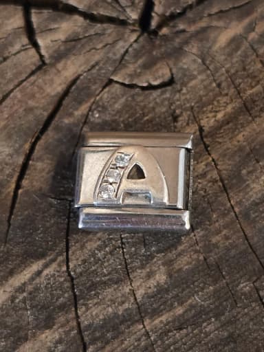 Sterlingsølv Nomination Silvershine A-charme med zirkonia