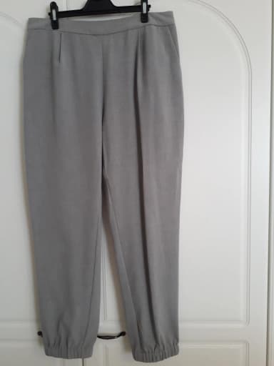 Selected Femme gråbrune bukser størrelse 42 med elastisk midje