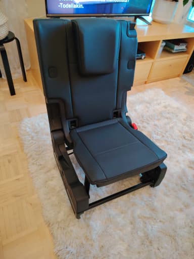 Volkswagen Caddy Maxi third row seat in black faux leather