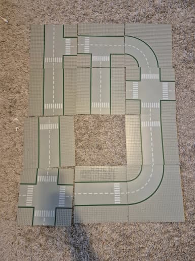 Set de 11 bases de carretera Lego usadas en buen estado