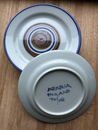 Arabia Wellamo kleine handbemalte Teller von 1971-1976