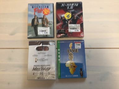 Vier DVD-Filme inklusive X-Men und Driving Miss Daisy