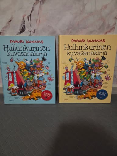 Mauri Kunnas quirky picture dictionary in Finnish-Swedish and Finnish-English