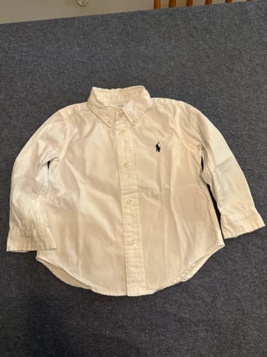 Ralph Lauren valkoinen puuvillakauluspaita 24 kk