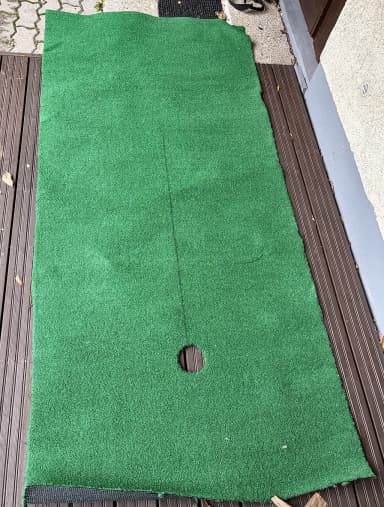 Alfombra para putt 238 × 111 cm con césped artificial