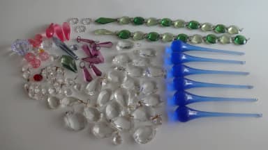 Crystals and prisms for crafts at a combined price