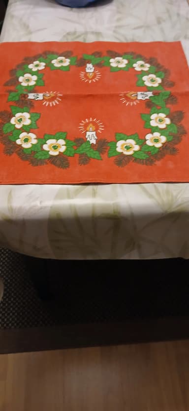 Mantel vintage de Navidad 50x50 cm