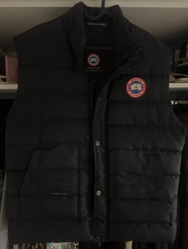 Canada Goose black XL down vest for men