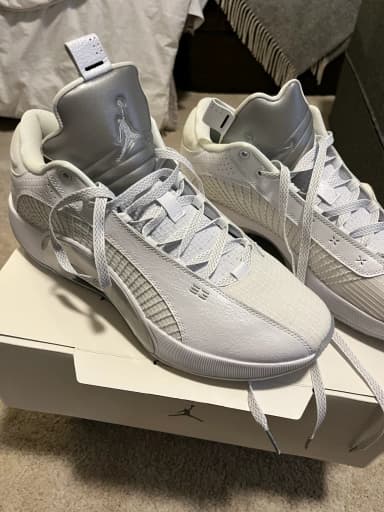 Jordan sneakers size 49.5 in white, unused condition