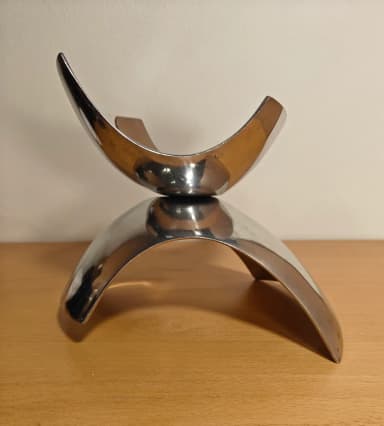 Juego moderno de cuencos de aluminio estilo Michael Lax, 2 piezas